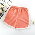 thumbnail image 1 of lkfuzj Toddler Girls' Cotton Bike Shorts Solid Cotton Bike Shorts Soft Pull-On Safety Shorts for Daily Wear - Orange, 1 of 3