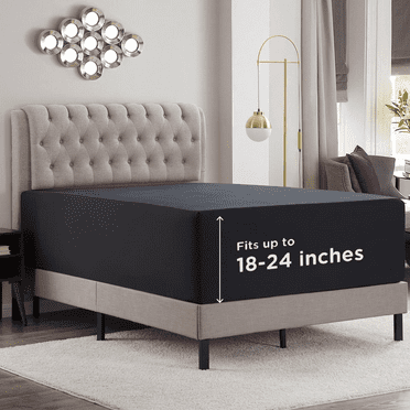 Hltser Empyrean Extra Deep Pocket -   Soft  King Size  for 18 to 24 Inch Mattresses   King Fitted Sheet with Corner Straps