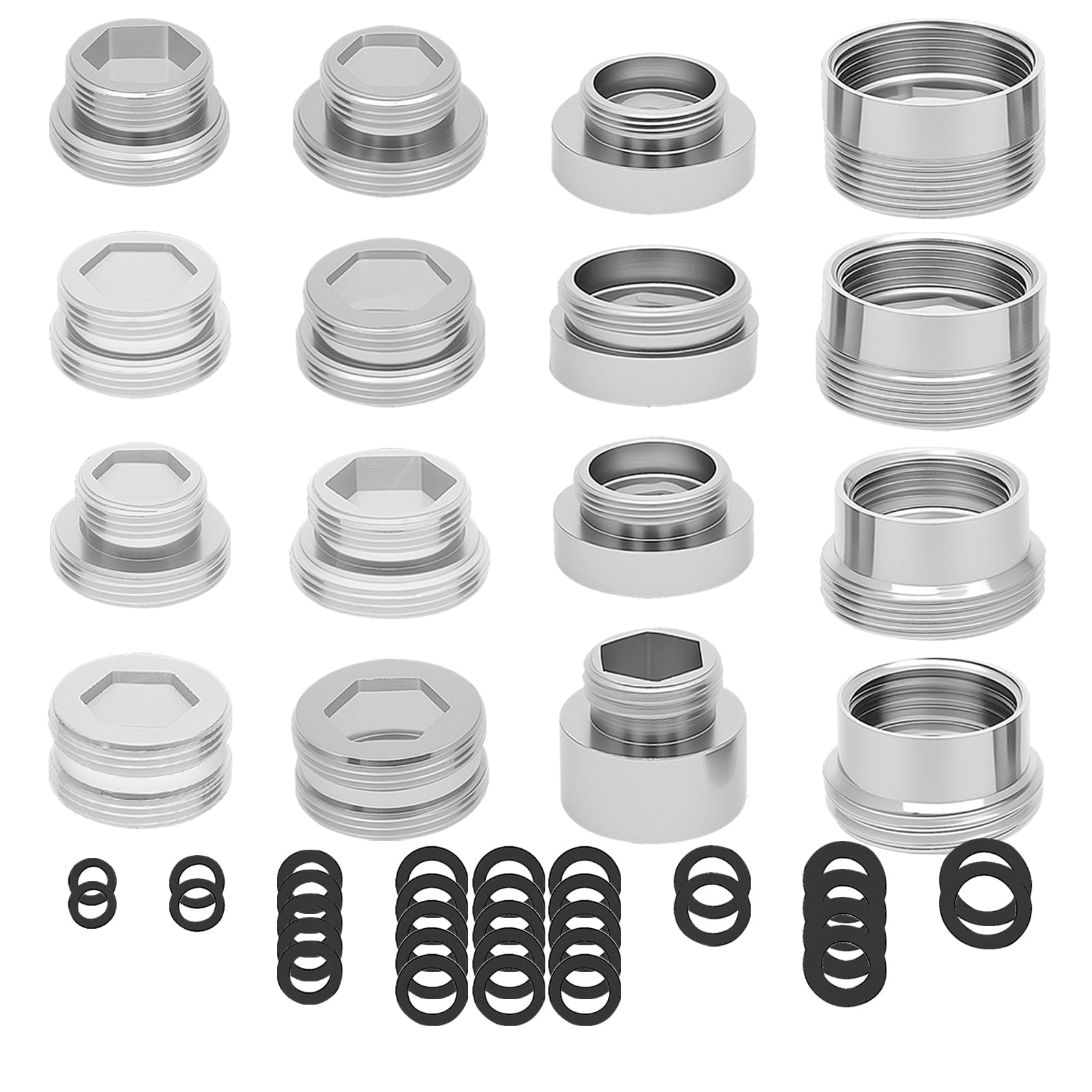 AEVXKHI 16PCS Faucet Adapter Kit, Tap Connector, Tap Thread Adapter for ...