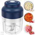 thumbnail image 1 of lkoopy 320ML Electric Garlic Chopper, USB Rechargeable Portable Veggie Chopper, Garlic Chopper Mincer Blender to Vegetable, Cordless Food Processor for Ginger, Chili, Fruit, Meat, Spices, Beans, etc, 1 of 11