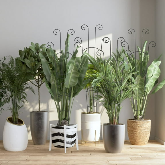 lkoopy 4PCS 33in Plant Trellis for Climbing Plants, Metal Garden Plant Trellis Expandable for Potted Plants, Heavy-Duty Tall Pothos Plant Climber Support for Ivy Pothos Hoya Monstera