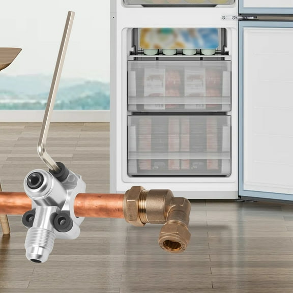 lkoopy 4PCS Piercing Valve Kit, BPV-31 Refrigerator Piercing Tap Stopcock, Line Tap Valve Kit for 1/4 5/16 3/8 Inch Outer Diameter Pipe, Replace for BPV31D/GPV14