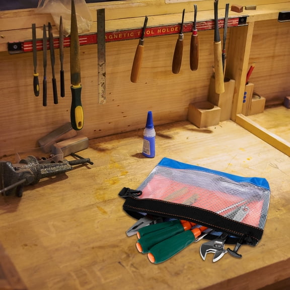 lkoopy 8 Pack Clear Tool Pouch Small Utility Pouch with Zipper Multi Purpose Utility Bag 1680D Oxford Cloth Zipper Bag for Tool Organizer and Storage