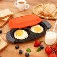 thumbnail image 1 of Qenwkxz Microwave Egg Fryer, 2 Cavity Quick Heat Microwavable Egg Maker with Silicone Lid for Breakfast Sandwiches Kitchen, 1 of 10