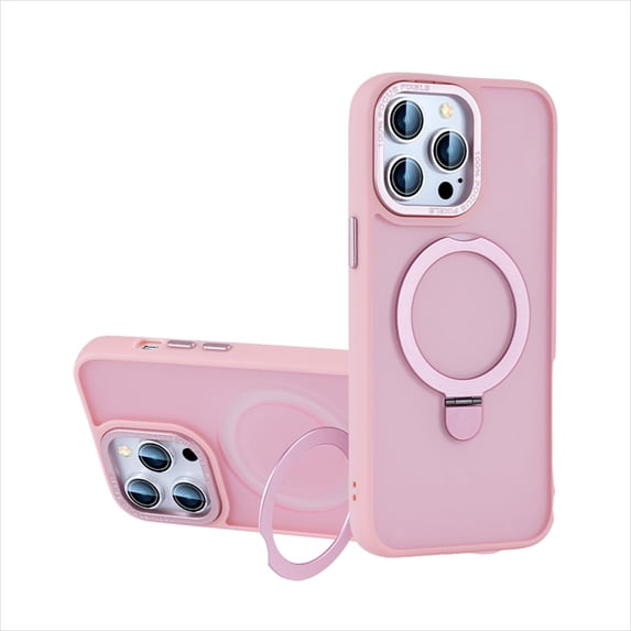 llytechgroup Magnetic Case for iPhone 13 Pro Max, Built-in Ring Holder Kickstand Support Wireless Charging Slim Fit Shockproof Protective Back Cover Bumper for iPhone 13 Pro Max, Pink