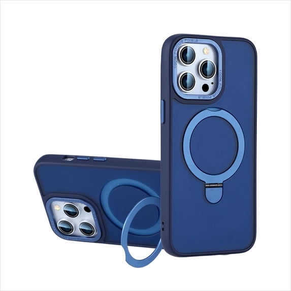 llytechgroup Magnetic Case for iPhone 13 Pro Max, Built-in Ring Holder Kickstand Support Wireless Charging Slim Fit Shockproof Protective Back Cover Bumper for iPhone 13 Pro Max, Darkblue