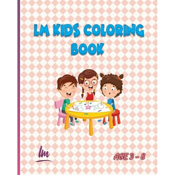 lm kids coloring book: coloring kids activity book with 22 funny animals to coloring: for kids ages 4-8 (Other)