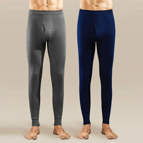 lmcalzta 2 Pack Thermal Long John for Men Thermal Underwear Long Underwear Mens Leggings Thermal Pants(M-4XL)