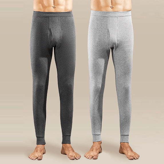 lmcalzta 2 Pack Thermal Long John for Men Thermal Underwear Long Underwear Mens Leggings Thermal Pants(M-4XL)