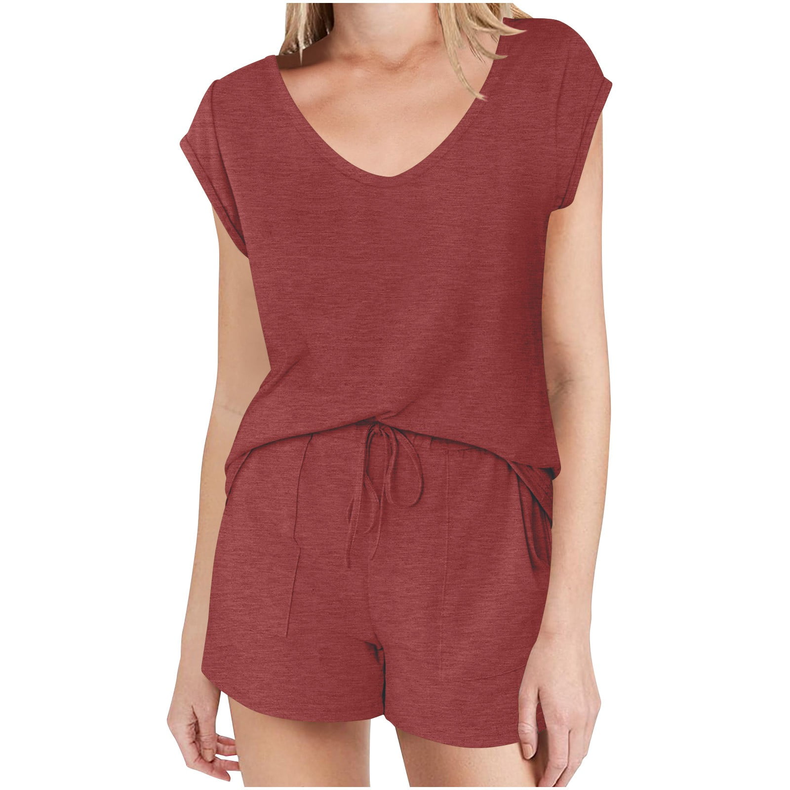Women’s Breathable Two-Piece Blouse and Shorts Set main image 1