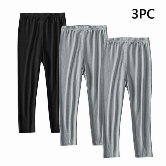 lmcalzta 3 Pack Boys Girls Themral Pants Underwear for Kids Long Johns Base Layer for Cold Weather 2-13 Years