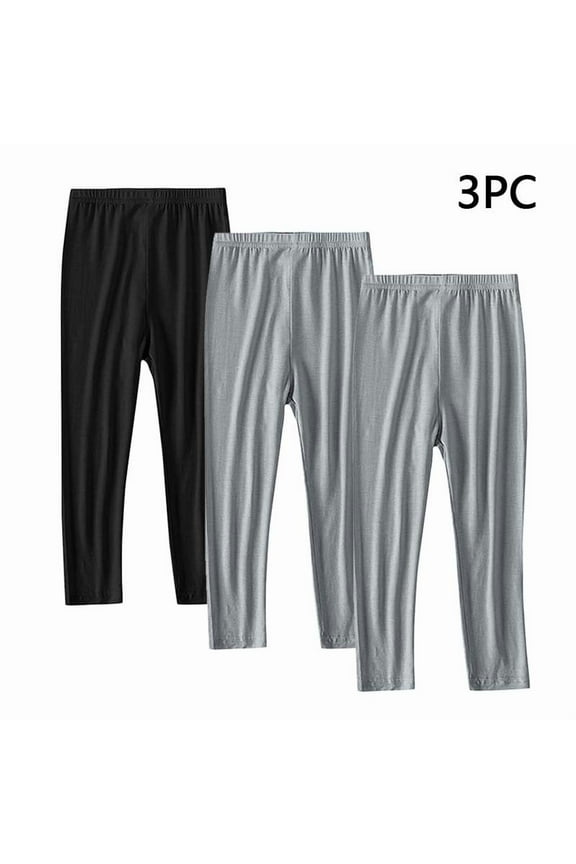 3 Pack Boys Girls Themral Pants Underwear for Kids Long Johns Base Layer for Cold Weather 2-13 Years