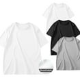 thumbnail image 1 of lmcalzta 3PCS Plus Size Men's Short Sleeve T-Shirt Crew Neck Tshirts Basic Plain Tees M-5XL, 1 of 8