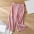 thumbnail image 1 of lmcalzta Baby Girls Pants Kids Toddler Infant 2-15 Years Drawstring Casual Loose Fitted Lightweight Comfy Trousers, 1 of 3
