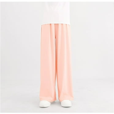 lmcalzta Baby Toddler Girls Clothes Wide Leg Pants Quick Drying Lightweight Solid Color Child Trousers