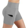 thumbnail image 1 of lmcalzta Biker Shorts for Women with Pockets 5" High Waisted Tummy Control Workout Yoga Running Gym Tennis Shorts, 1 of 7