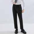 thumbnail image 1 of lmcalzta Boys Dress Pants Kids Button Waistband Stright Leg Comfy Flat Front 2-18 Years, 1 of 9