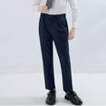 thumbnail image 1 of lmcalzta Boys Dress Pants Kids Button Waistband Stright Leg Comfy Flat Front 2-18 Years, 1 of 9