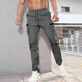 thumbnail image 1 of lmcalzta Cargo Pants for Men Drawstring with Multi Pockets Hiking Joggers Lightweight Outdoor Quick Drying Sweatpants, 1 of 8