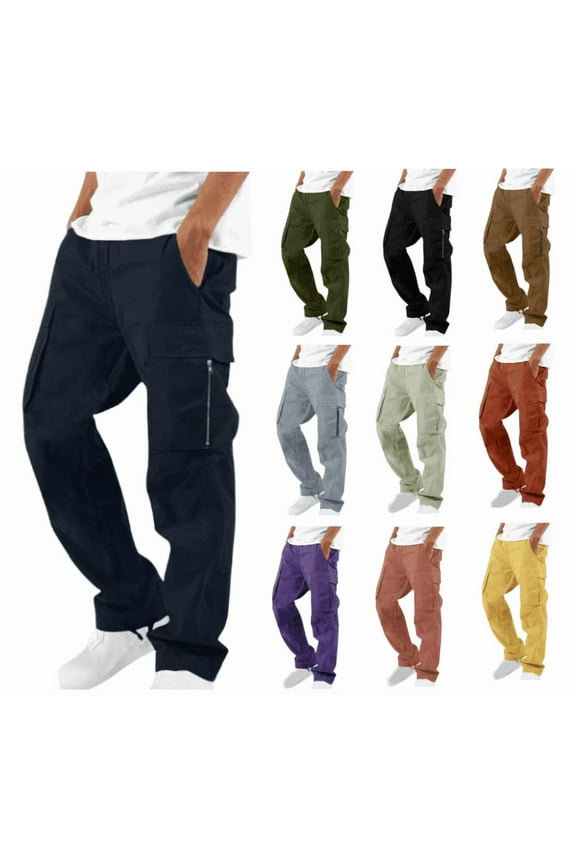 Cargo Work Pants for Men Cool Dry Lightweight Casual Work Trousers Straight Leg Utility Vent Pants