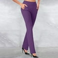 thumbnail image 1 of lmcalzta Dress Pants for Womens High Waisted Straight Leg Stretch Business Pants with Pockets Work Office Solid Color Casual Trousers, 1 of 5