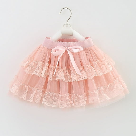 lmcalzta Girls Tutu Tulle Skirts 3-Layered Soft Fluffy Skirts 3-10 Years Toddler Kids Birthday Party