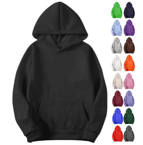 Hoodies for Men Sweatshirt for Men Fleece with Pockets Fall Winter Casual Solid Color Pullover