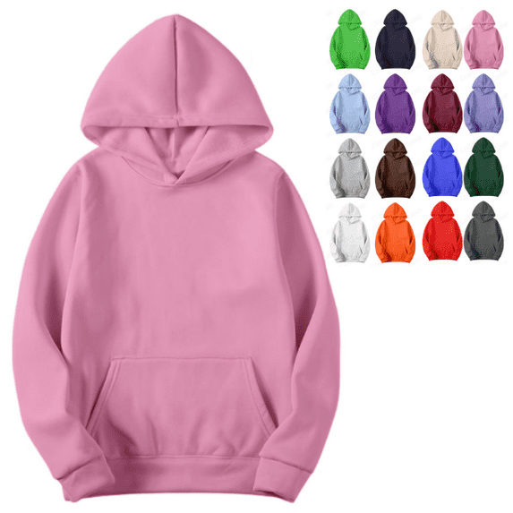 lmcalzta Hoodies for Men Sweatshirt for Men Fleece with Pockets Fall Winter Casual Solid Color Pullover