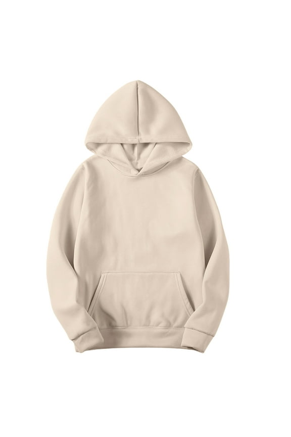 Hoodies for Men Sweatshirt for Men Fleece with Pockets Fall Winter Casual Solid Color Pullover