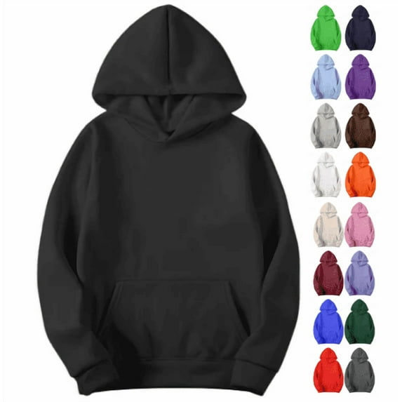 lmcalzta Hoodies for Men Sweatshirt for Men Fleece with Pockets Fall Winter Casual Solid Color Pullover