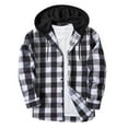 thumbnail image 1 of lmcalzta Hoodies for Men Flannel Shirts Button down Casual Plaid Jackets for Men Long Sleeve Stylish with Pockets, 1 of 5
