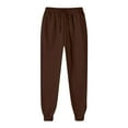 thumbnail image 1 of lmcalzta Joggers for Women Drawstring High Waisted Fleece Lined Thermal Sweatpants Fall Winter Casual Solid Color Classic Workout Trousers, 1 of 6