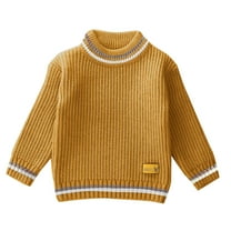 lmcalzta Kids Knitted Sweater Long Sleeve Crewneck for Girls Boys Winter Casual Solid Color Warm Pullover for Toddler Child Unisex Baby Clothes