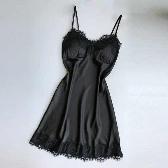 lmcalzta Lingerie for Women Sexy Nightwear Spaghetti Strap Nightgown Chemise Sleepwear Sleep Dress