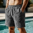 thumbnail image 1 of lmcalzta Mens Gym Shorts Corduroy Drawstring Elastic Waisted Workout Shorts with Pockets Fashion Beach, 1 of 5