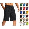 thumbnail image 1 of lmcalzta Mens Gym Shorts Drawstring Elastic Waist Mesh Breathable Activewear Workout Running Basketball Shorts with Pockets,S-3xl, 1 of 4