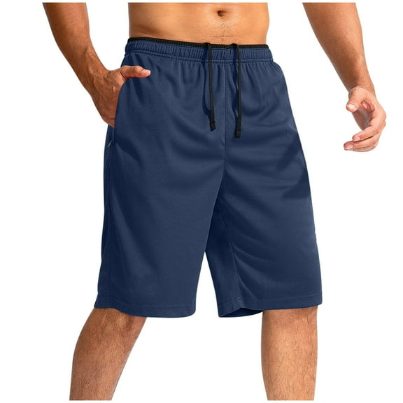 lmcalzta Mens Gym Shorts Drawstring Elastic Waist Mesh Breathable Activewear Workout Running Basketball Shorts with Pockets,S-3xl