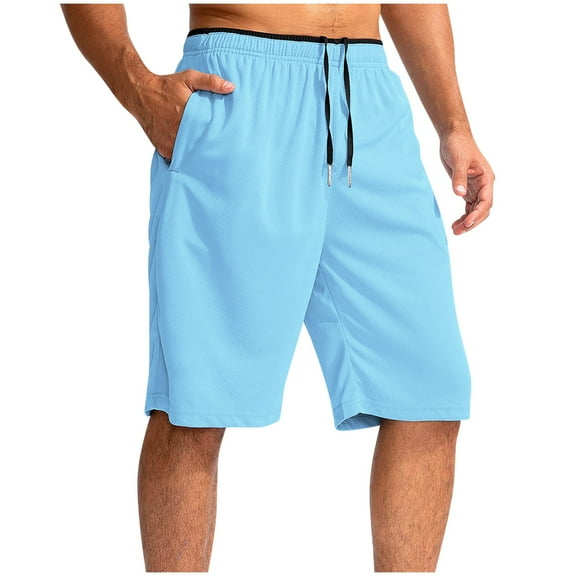 lmcalzta Mens Gym Shorts Drawstring Elastic Waist Mesh Breathable Activewear Workout Running Basketball Shorts with Pockets,S-3xl