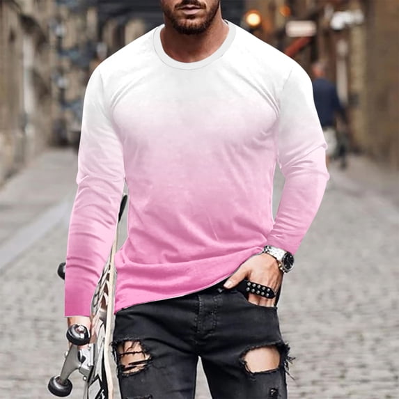 lmcalzta Mens Long Sleeve T-Shirts Lightweight Soft Comfy Quick Drying Athletic Workout Running Basic Tees