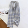 thumbnail image 1 of lmcalzta Mens Pajama Pants Sleep Lounge Bottom Soft Comfy Long Plaid Pj Pant Sleepwear with Pockets, 1 of 3