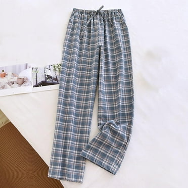lmcalzta Mens Pajama Pants Sleep Lounge Bottom Soft Comfy Long Plaid Pj Pant Sleepwear with Pockets