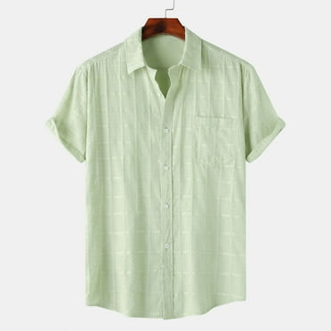 lmcalzta Mens Short Sleeve Button down Shirts Casual Soft Vacation Clothing Beach Fashion Summer Tops