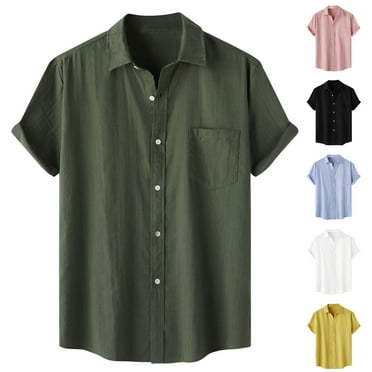 lmcalzta Mens Short Sleeve Button down Shirts Casual Soft Vacation Clothing Beach Fashion Summer Tops