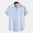 thumbnail image 1 of lmcalzta Mens Short Sleeve Button down Shirts Casual Soft Vacation Clothing Beach Fashion Summer Tops, 1 of 9