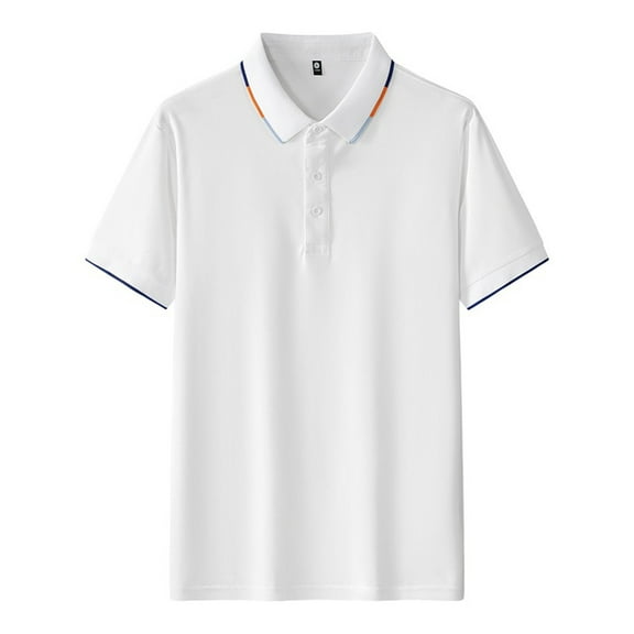 lmcalzta Mens Short Sleeve Golf Shirts Performance Stretch Moisture-Wicking Sun Protection Lightweight Tees(M-4XL)