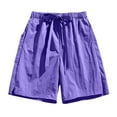 thumbnail image 1 of lmcalzta Mens Shorts Casual Elastic Waist Drawstring Summer Loose Fitted Shorts with Pockets Lightweight Gym Shorts, 1 of 3