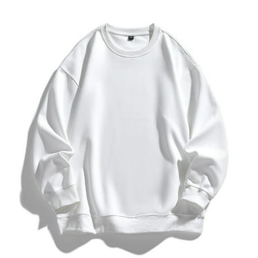 lmcalzta Mens Sweatshirts Crewneck Lightweight Casual Pullover Fall Winter Solid Color Classic Gym Workout Athletic Running Shirt Tops