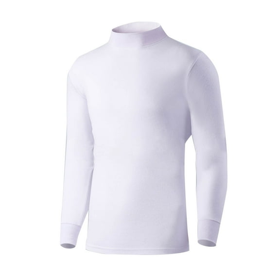 lmcalzta Mens Thermal Underwear Tops Turtleneck Long Sleeve Plus Size Cotton Winter Clothes