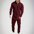 thumbnail image 1 of lmcalzta Mens Tracksuits 2 Piece Sweatsuit Long Sleeve Pullover Athletic Set Full Zip Running Jogging Sport Jacket and Pants, 1 of 6