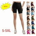 thumbnail image 1 of lmcalzta Biker Shorts for Women with Pockets High Waisted Workout Athletic Tights Gym Running Yoga Shorts(S-5XL), 1 of 2